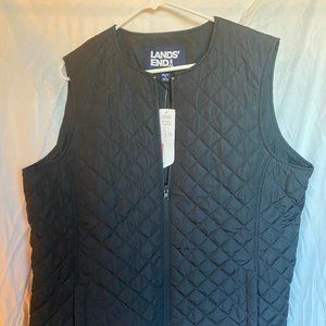 NEW w/ Tags Lands' End Black Vest Size XL 18